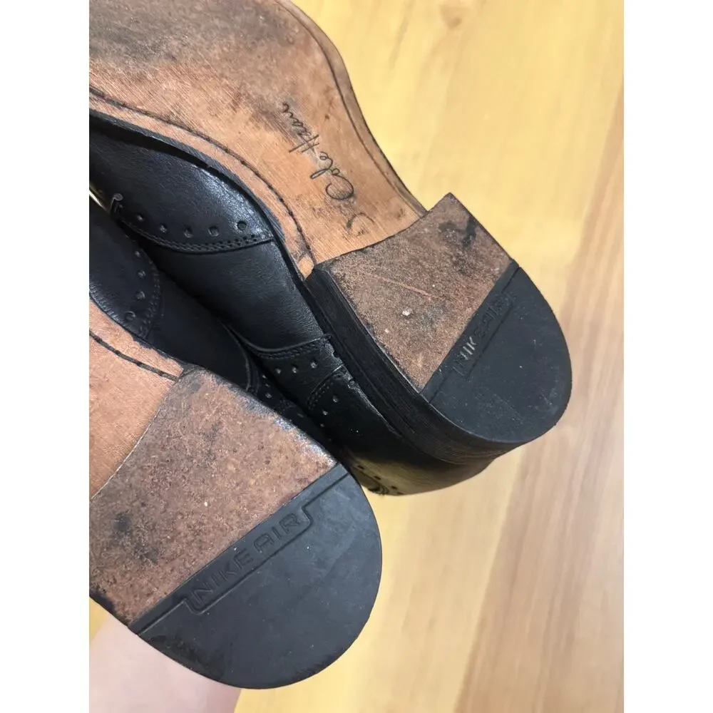 Cole Haan Mens BlK Leather Oxford Dress Shoes Sz 9M